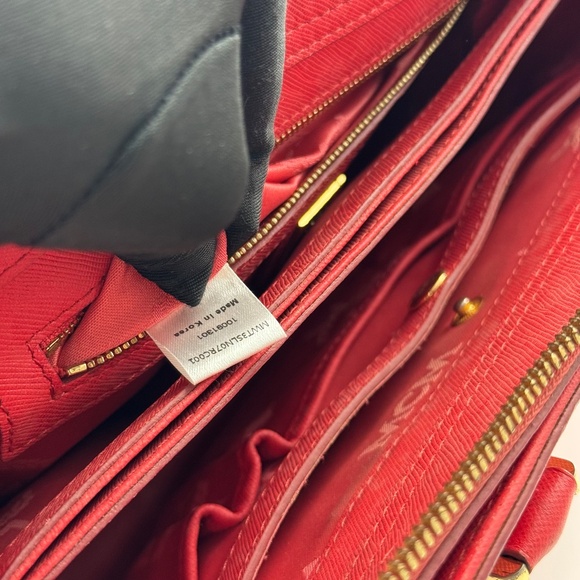 MCM Pink Leather Satchel Bag with Gold Hardware - Picture 9 of 15